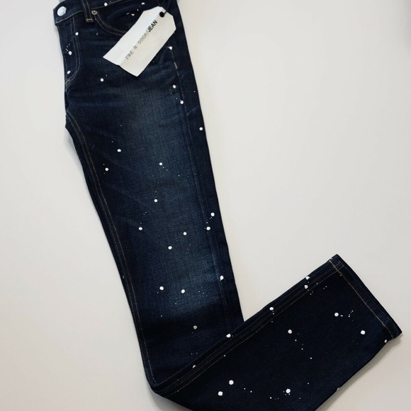 Women'sRAG & BONE Paint Splatter Cate Mid Rise Skinny Jeans Size 27 Anfield NWOT - Picture 9 of 12